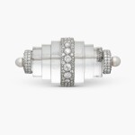 Rock Crystal, Pearl, and Diamond Brooch, France 白水晶 配 珍珠 及 鑽石 胸針,法國
