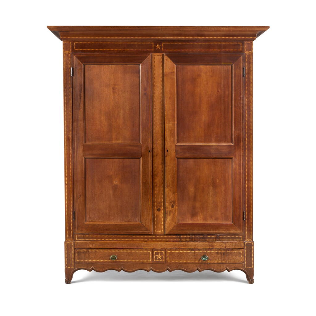 View full screen - View 1 of Lot 130. A Federal Schrank, Upper Valley area, Louisiana, circa 1830.