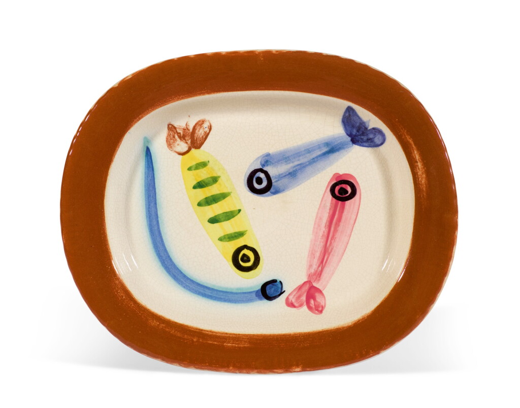 View full screen - View 1 of Lot 4. PABLO PICASSO | QUATRE POISSONS POLYCHROMES (A. R. 31).