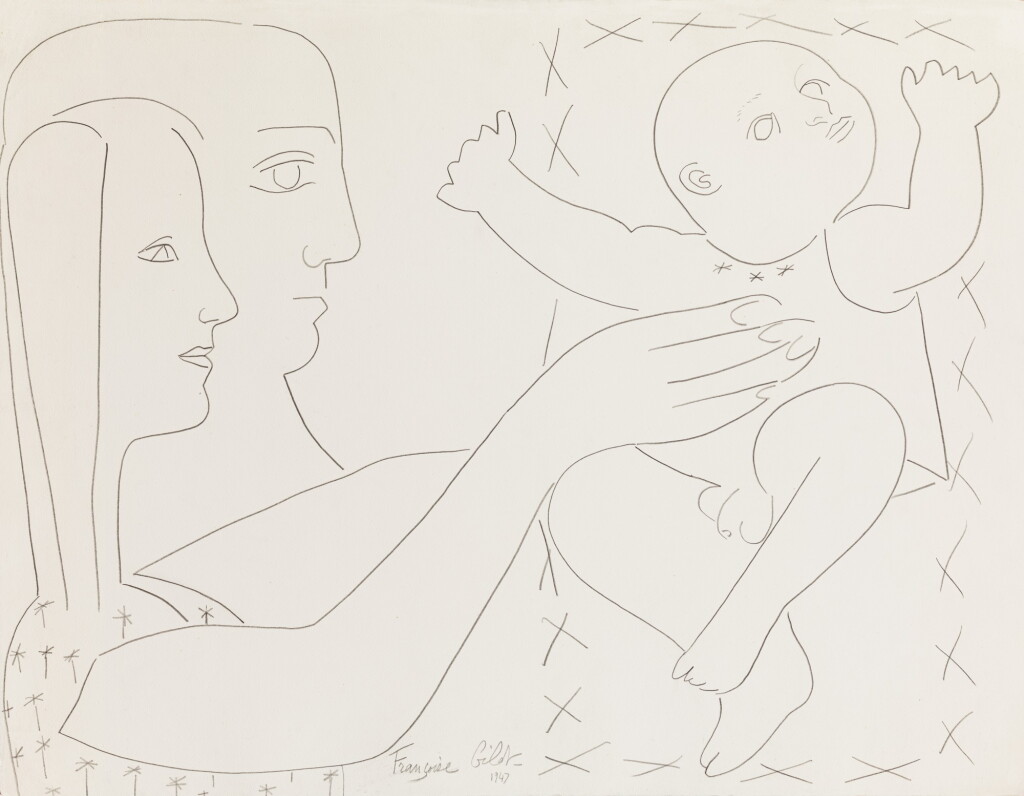 View full screen - View 1 of Lot 17. FRANÇOISE GILOT | PABLO, MYSELF, AND CLAUDE.
