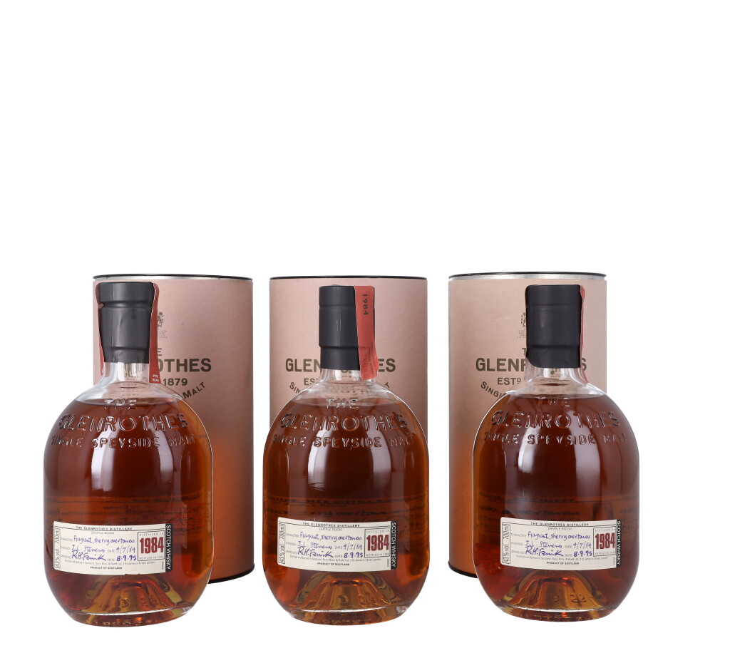 View full screen - View 1 of Lot 5813. The Glenrothes Limited Release 43.0 abv 1984 (3 BT70).
