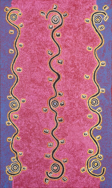 View full screen - View 1 of Lot 37. JANGANPA JUKURRPA (NATIVE POSSUM DREAMING), 2004.