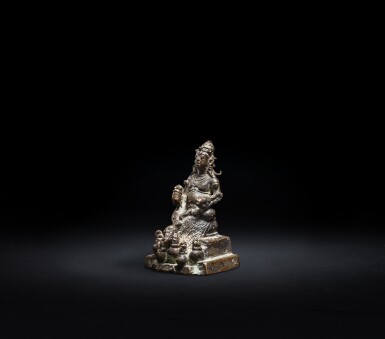 View full screen - View 1 of Lot 12. A bronze figure of Jambhala, Java, 9th - 10th century.