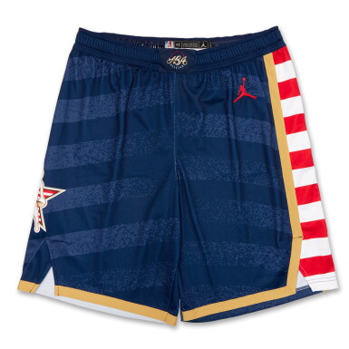 View full screen - View 1 of Lot 6. LeBron James Game Worn 2026 'NBA All-Star Game' Shorts | Matched to 2 Games | Record 22nd All-Star Game.