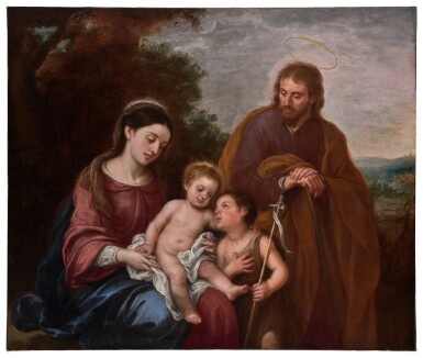 View full screen - View 1 of Lot 311. Holy Family with a Young Saint John the Baptist.