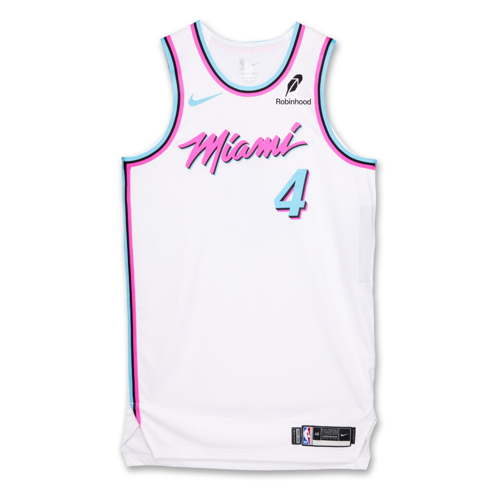 全萤幕检视 - 查看153Isaiah Stevens Miami Heat 2024-2025 Game Issued Vice City Edition Jersey的1
