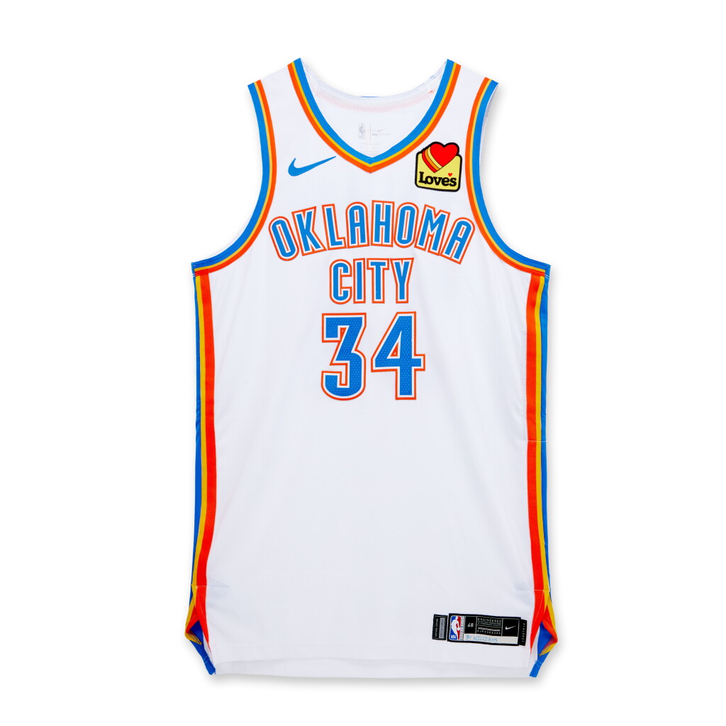 View full screen - View 1 of Lot 160. Kenrich Williams Oklahoma City Thunder 2023-2024 Game Worn Association Edition Jersey .