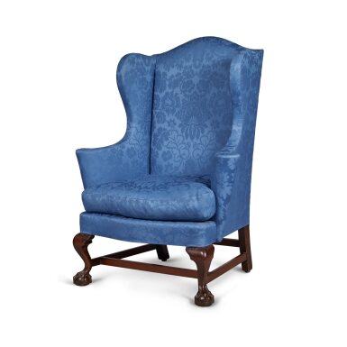 View full screen - View 1 of Lot 54. A Very Fine and Rare Chippendale Mahogany and Poplar Easy Chair, Hartford County, Connecticut, Circa 1780.