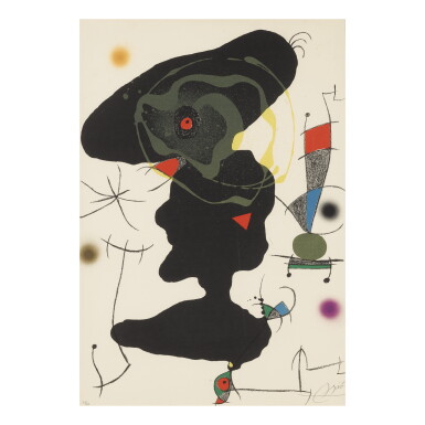 View full screen - View 1 of Lot 144. JOAN MIRÓ | ODA A JOAN MIRÓ: PLATE V (M. 907; SEE C. BKS. 175).