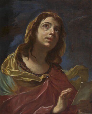 View full screen - View 1 of Lot 80. GIACINTO BRANDI | A sybil holding a paper.