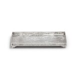 A Chinese export silver pen tray, Wang Hing, Canton or Shanghai, circa 1900