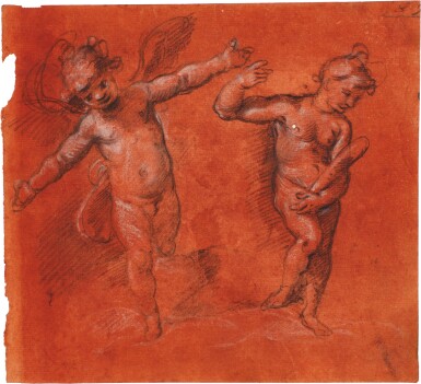 View full screen - View 1 of Lot 143. Studies of a putto and the infant Hercules.