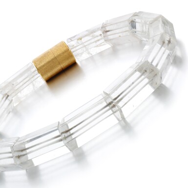 View full screen - View 1 of Lot 64. Rock crystal necklace.