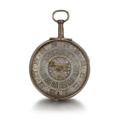 View full screen - View 1 of Lot 270. CONTINENTAL | A SILVER VERGE WATCH WITH DATE, CIRCA 1710.
