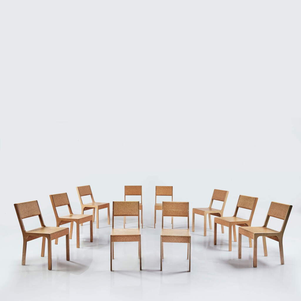 View full screen - View 1 of Lot 238. Set of Ten "Cork" Chairs.