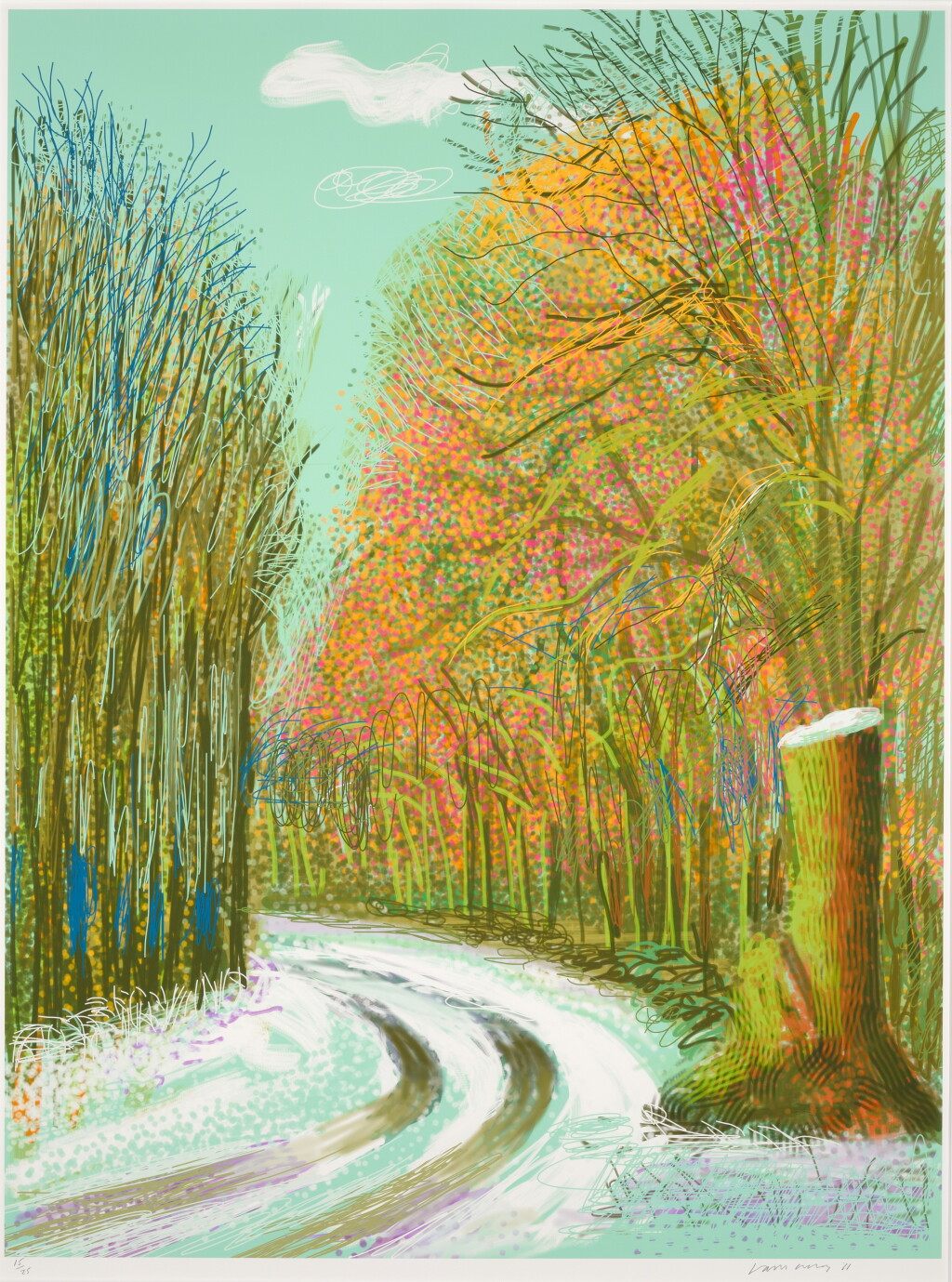 View full screen - View 1 of Lot 529. The Arrival of Spring in Woldgate, East Yorkshire in 2011 (twenty eleven) - 8 January.