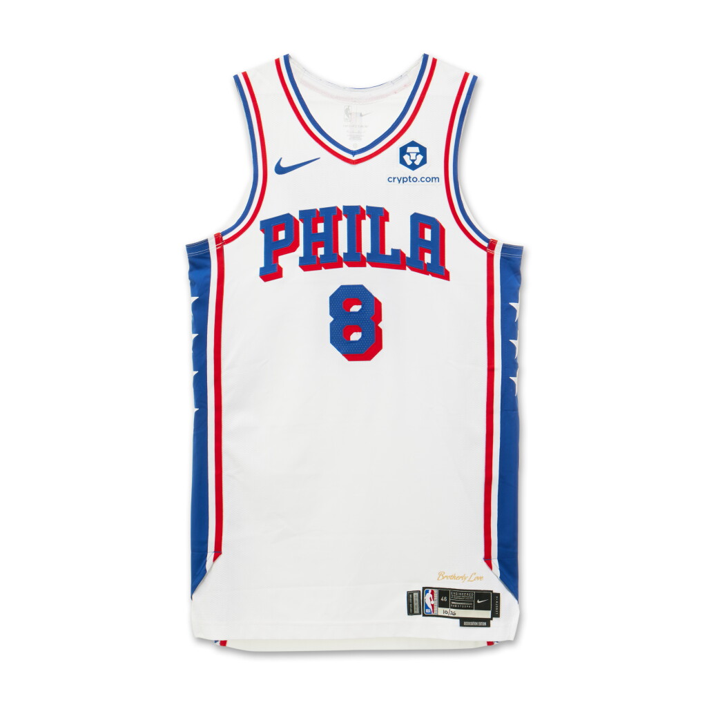 View full screen - View 1 of Lot 174. De'Anthony Melton Philadelphia 76ers 2023-2024 Kia NBA Tip-Off Game Worn Association Edition Jersey | Matched to 2 Games.