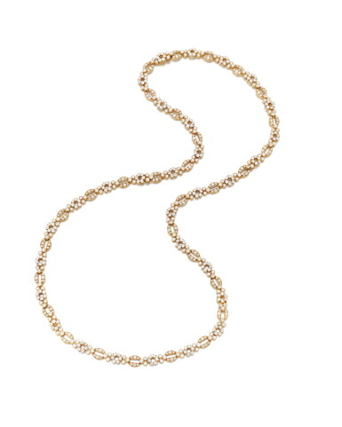 View full screen - View 1 of Lot 74. Diamond necklace-bracelt combination (Collana/bracciali in diamanti).
