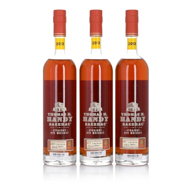 View full screen - View 1 of Lot 333. Thomas H. Handy Rye 2013 Release 128.4 Proof 2007 (3 BT 75cl).