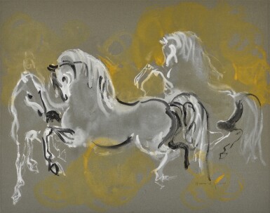 View full screen - View 1 of Lot 101. Three Horses.