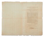 Jefferson, Thomas | A rare signed Congressional Act respecting the recently organized Northwest Territory, 1792