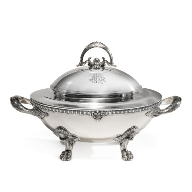 View full screen - View 1 of Lot 105. An American Silver Soup Tureen and Cover, Tiffany & Co., New York, Circa 1870-74.