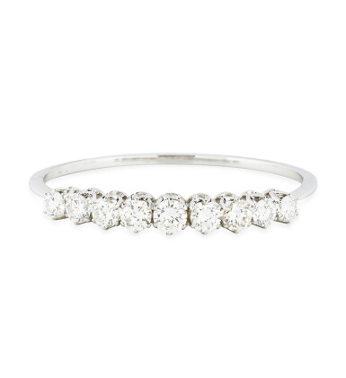 View full screen - View 1 of Lot 32. BRACELET JONC DIAMANTS | DIAMOND BANGLE BRACELET .