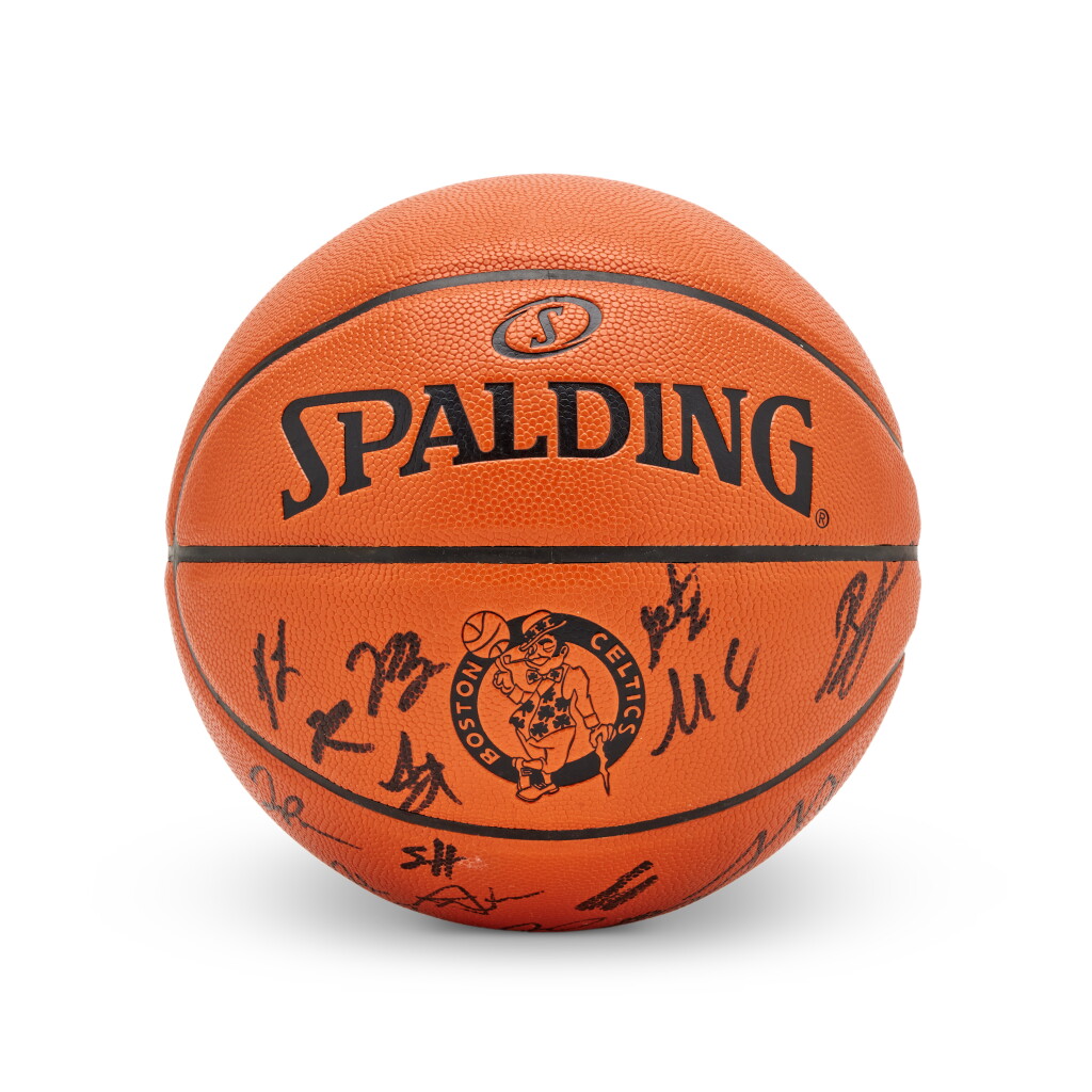 View full screen - View 1 of Lot 19. Boston Celtics 2022 - 2023 Team Multi-Signed Basketball.