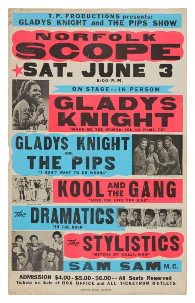 View full screen - View 1 of Lot 53. Gladys Knight | A promotional poster for the Empress of Soul.