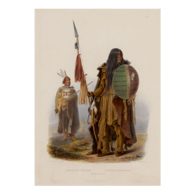 View full screen - View 1 of Lot 1729. KARL BODMER | ASSINIBOIN INDIANS (TAB. 32).