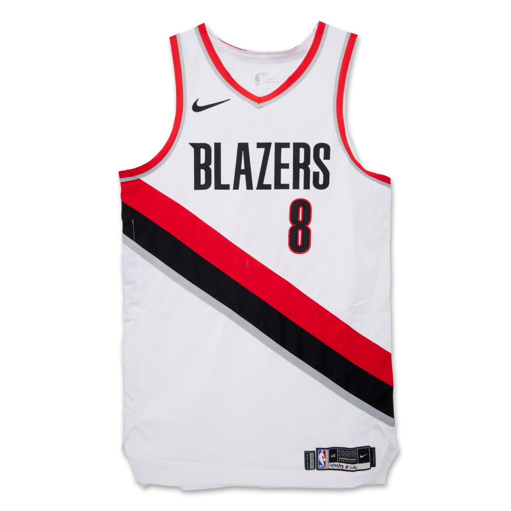 View full screen - View 1 of Lot 196. Kris Murray Portland Trail Blazers 2023-2024 Kia NBA Tip-Off Game Issued Association Edition Jersey.