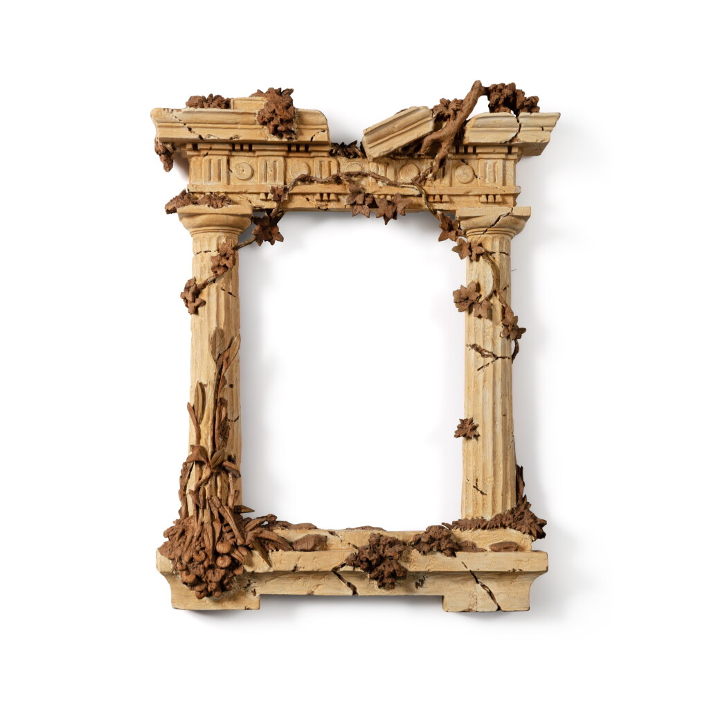 View full screen - View 1 of Lot 1007. A painted frame, 19th century | Cadre en bois peint, XIXe siècle.