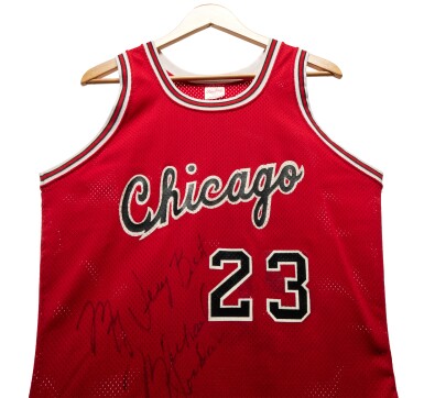 View full screen - View 1 of Lot 1. Michael Jordan Chicago Bulls Rookie Preseason Game Worn & Signed Jersey | The Only Game Worn Photomatched Rookie Jersey From Jordan to Publicly Surface.