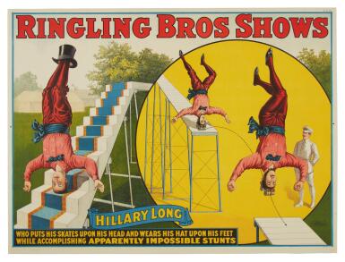 View full screen - View 1 of Lot 427. Long, Hillary | The champion head balancer and equilibrist of the world.
