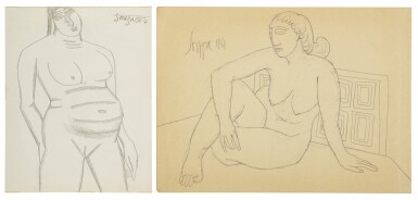 View full screen - View 1 of Lot 1812. FRANCIS NEWTON SOUZA | UNTITLED (SET OF TWO).