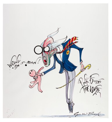 View full screen - View 1 of Lot 148. SCARFE | Pink Floyd's "The Wall" - Teacher and Pink ("Wrong do it again!"), original drawing.