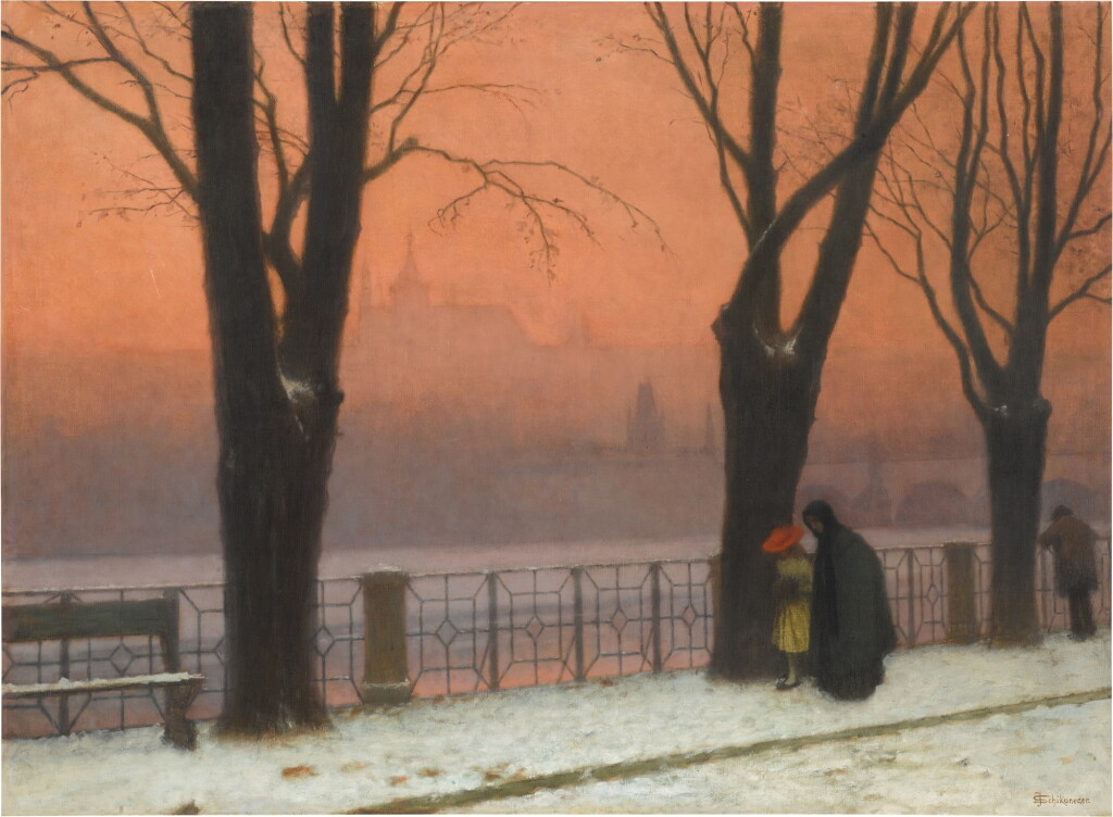 View full screen - View 1 of Lot 35. Winter in Prague 《冬日布拉格》.