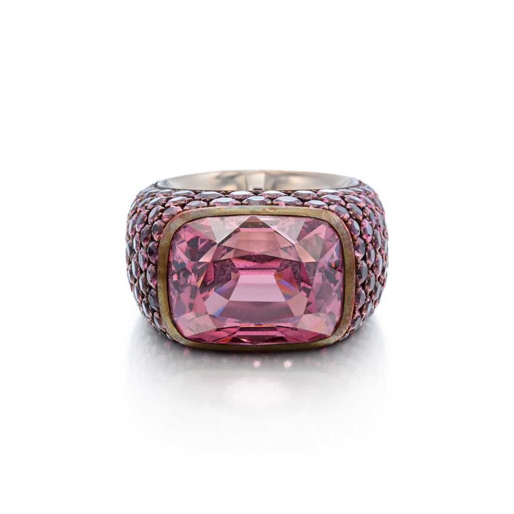 View full screen - View 1 of Lot 75. Spinel and Pink Sapphire Ring.