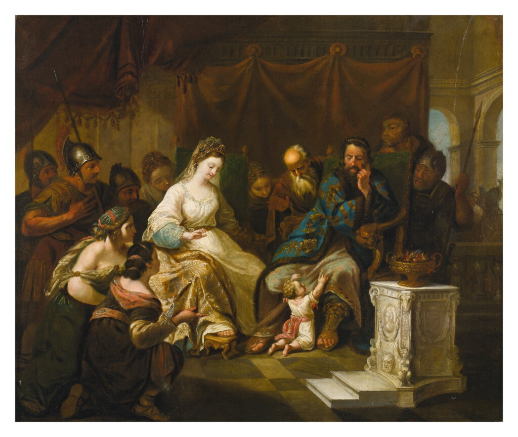 View full screen - View 1 of Lot 110. ANTON JOHAN TISCHBEIN | MOSES' TRIAL BY FIRE.