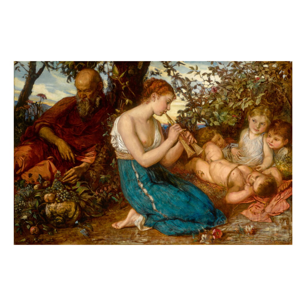 View full screen - View 1 of Lot 477. FRANZ SERAPH RUSS | MÄDCHEN, DIE GRIECH DOPPELPFEIFE BLASEND (GIRL PLAYING THE GREEK DOUBLE PIPE).
