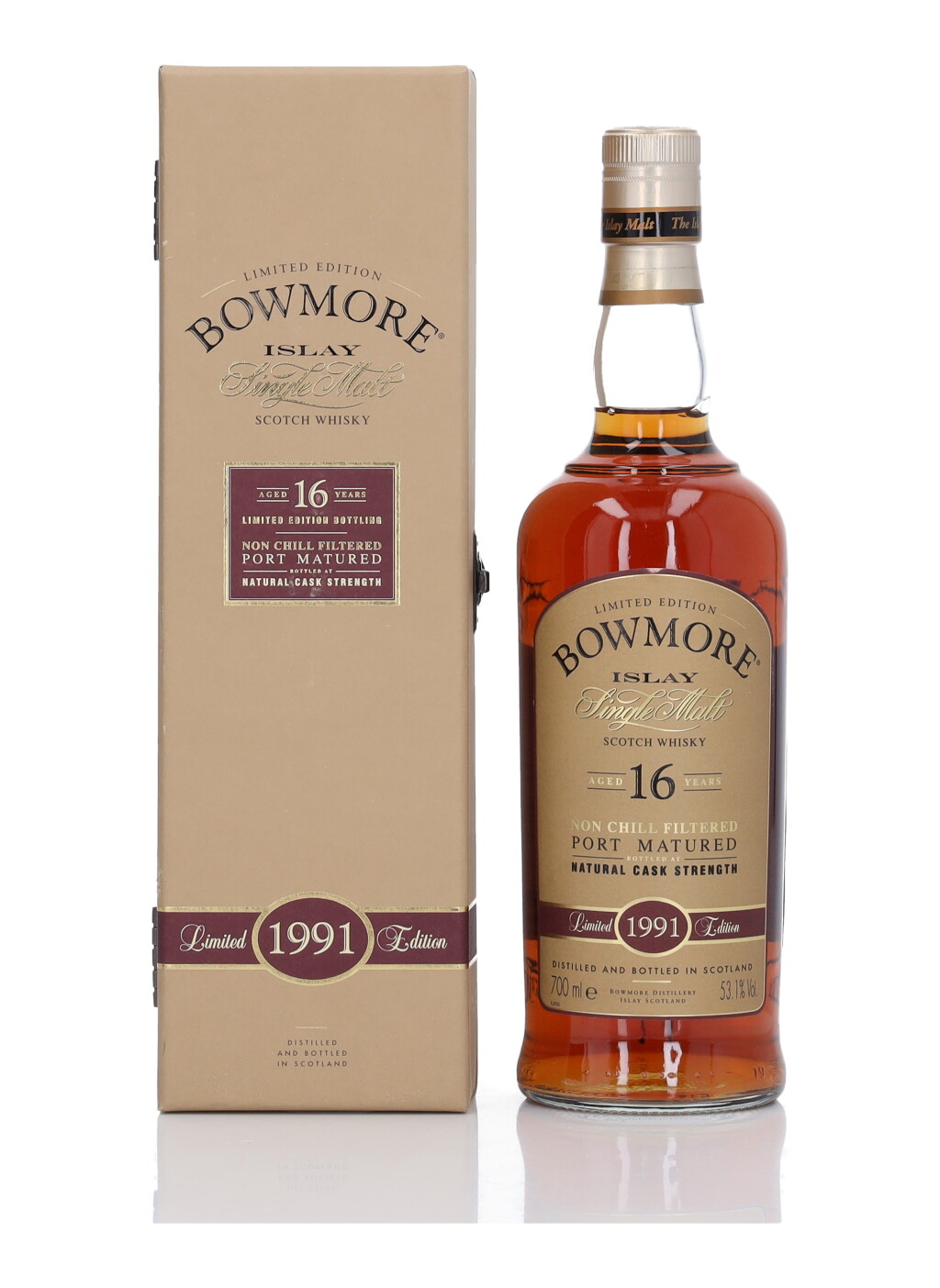 View full screen - View 1 of Lot 62. Bowmore 16 Year Old Port Matured 51.3 abv 1991 (1 Bottle 70cl).