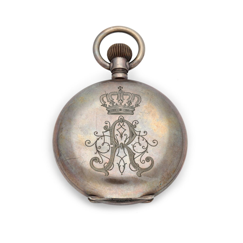 View full screen - View 1 of Lot 1164. A silver hunting cased keyless cylinder watch Circa 1900.