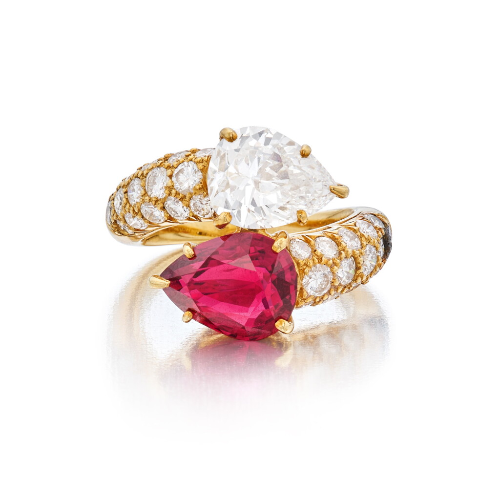 View full screen - View 1 of Lot 99. Ruby and Diamond Ring.