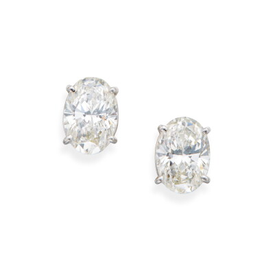 View full screen - View 1 of Lot 40. Pair of Diamond Earstuds.