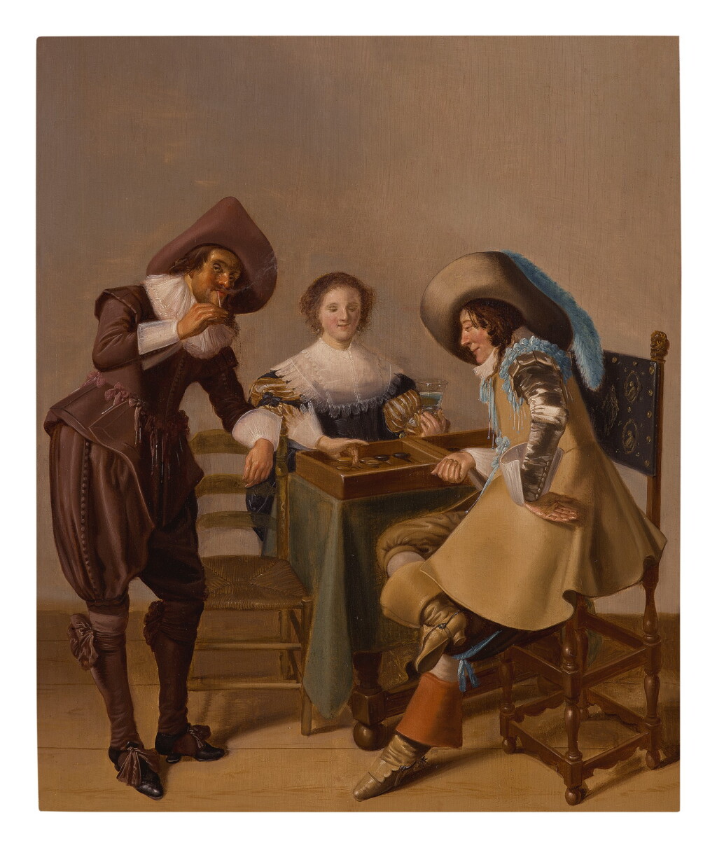 View full screen - View 1 of Lot 139. DIRCK HALS | TRIC-TRAC PLAYERS.