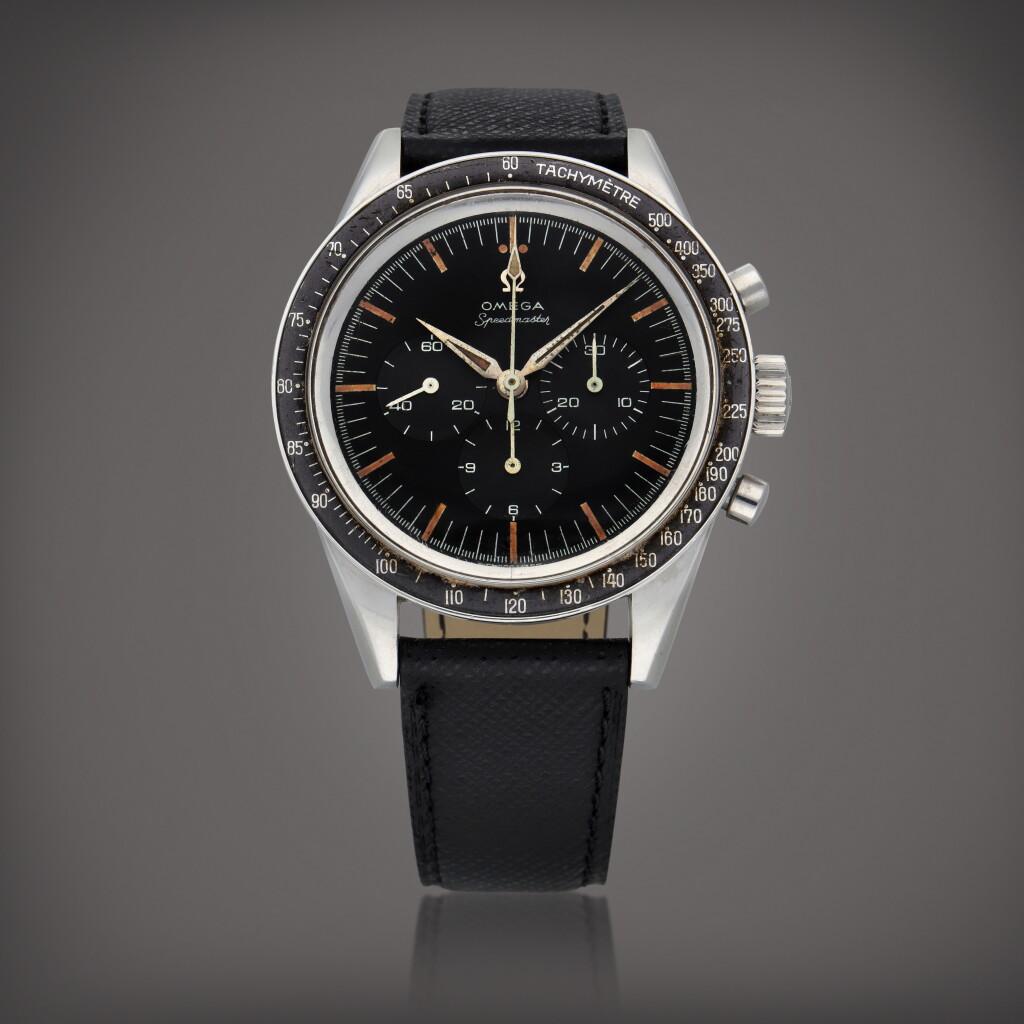 View full screen - View 1 of Lot 501. Speedmaster, Reference 2998 | A stainless steel chronograph wristwatch | Circa 1962.