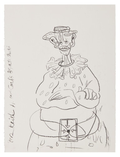View full screen - View 1 of Lot 1007. GEORGE CONDO | UNTITLED (DOUBLE-SIDED DRAWING).