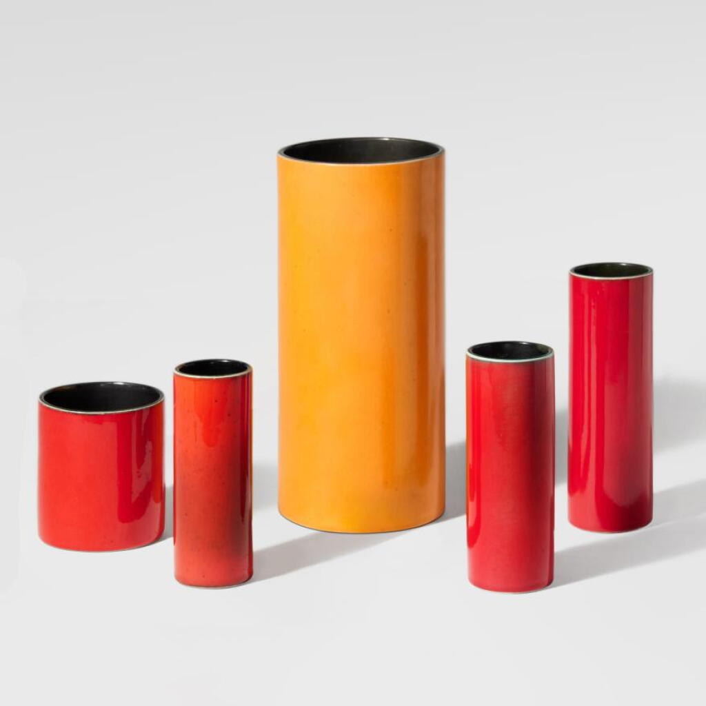 View full screen - View 1 of Lot 400. Five "Cylindre" Vases.