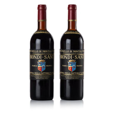 View full screen - View 1 of Lot 478. Brunello di Montalcino, Tenuta Greppo Riserva 1977 Biondi-Santi (2 BT).