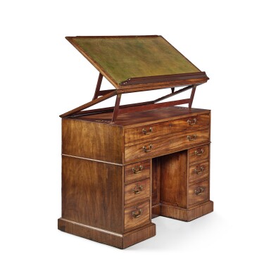 View full screen - View 1 of Lot 14. A George III Mahogany Architect’s Desk in the manner of Gillows, Circa 1790.